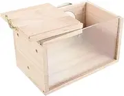 Levemolo Wooden Bird House for Cockatiels and Parakeets Durable Nesting Box with Hinged Lid for Easy Cleaning Outdoor Bird Breeding Box Breathable Design for Year Comfort