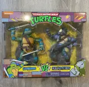 Teenage Mutant Ninja Turtles 2021 Playmates Leonardo vs Rocksteady Nickelodeon