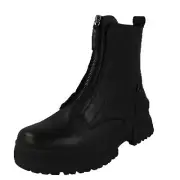 'Ladies Rieker' Chunky Zip Up Boots - W0375