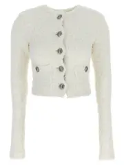 [Balenciaga] Balenciaga-Cropped Maglioni Bianco-Donna L White