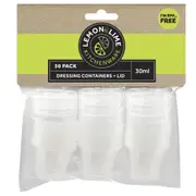 300PCS L&L 30ML Dressing Containers & Lids Mini Plastic Sauce Condiment Storage