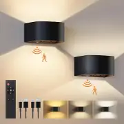 Motion Sensor Wall Light with Remote Control 3 Colors Wireless Wall Lamp LED Ind