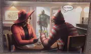Boba Fett Finds Waldo & Carmen Sandiego Art Print 11 x 17 In Hard Plastic Sleeve