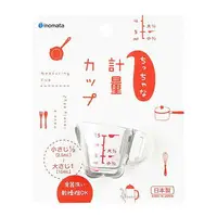 在飛比找樂天市場購物網優惠-小禮堂 日本INOMATA 日製迷你單耳透明塑膠量杯《紅白》