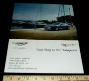 ASTON MARTIN V8 VANTAGE COUPE' ADVERT 2007-FLIGHT 007 NON-STOP TO THE HAMPTONS