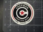 CHAPMAN CRAFTED BEER california orange STICKER decal craft beer brewery