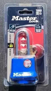 BRAND NEW Master Lock 312DLH 2in/51mm Laminated Steel Pin Tumbler Padlock Blue