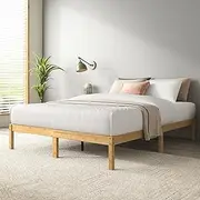Zinus Queen Bed Frame, Bamboo Wood Base Bedroom Furniture Wooden Home Timber Frame