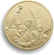 47th President Trump Challenge Coin – Gold-Plated Political Souvenir with American Flag & Presidential Emblem – Perfect for Collectors