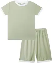 Bow Dream Rayon Bamboo Toddler Boys Outfits Basic Solid Color Baby Boy Clothing Sets Short Sleeve T-Shirt and Shorts