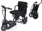 Folding Electric Mobility Scooter 3 Wheel Foldable Compact Lightweight Travel Scooter with Detachable Battery LED Light Electro-Magnetic Brakes Mobility Scooters for Seniors Adults Elderly (Color : B