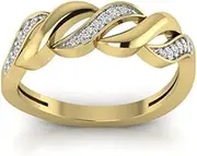 [PRISHA JEWELS] 925 Silver Ring 14K Yellow Gold Plated Gemstone Zircon Ring Shape Ahentetic