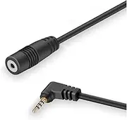 Black 2.5mm Dash Cam Rear View Camera Extension Cable, 90 Degree Backup Camera Extension Cord, Mirror Cam Extension Adapter Wire Compatible with 4Pin and 5Pin Dashcam Reverse Cam (6Ft Thicker)