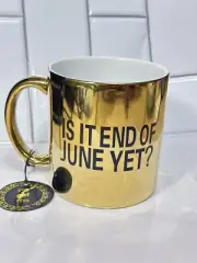 NEW Large Homeessentials Golden “Is It End Of June Yet ?” Mug