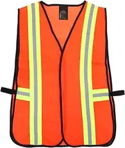 [Generic] Night Working Vest with Reflective Strips Breathable Construction Work Vest High Visibility Vest for Engineer Construction