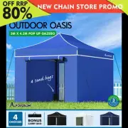 ALFORDSON Gazebo 3x4.5m Pop Up Marquee Camping Folding Tent Canopy 600D Oxford