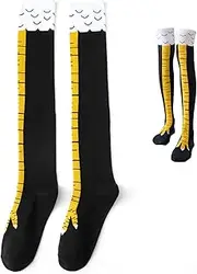 [couduan] 1 Pair Chicken Leg Socks,Funny Socks Women,Chicken Socks,Chicken Feet Socks,Chicken Leg Socks Women,Chicken Leg Socks Men,Weird Gifts For Men,For Mens Womens, Black, Large