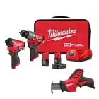 Milwaukee 2-Tool Combo Kit 12V Brushless Cordless w/ Compact Reciprocating Saw