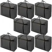 riin 8x Medium Home Storage Bag Waterproof Clothes Quilt Organizer for Moving House Luggage Xmas Christmas Tree Model #35 Black
