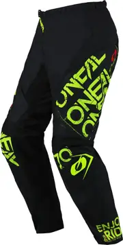 Oneal Element Static Motocross Pants, black-yellow, Size 42 Black Yellow