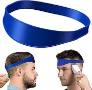 Neckline Shaving Template - Silicone Hair Trimming Guide Curved Band Haircut Band Portable Hair Trimming Tools for DIY Home and Cutting, Fade, Buzz and Taper Guide (Blue)