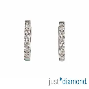 【Just Diamond】18K金 鑽石耳環 Pure