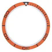 BEZEL INSERT FOR 45MM OMEGA SEAMASTER PLANET OCEAN 2208.50 2900.50 ORANGE GLOW G