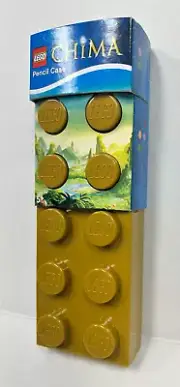 Lego Chima Pencil Case Brick Box Mini Figure Storage Plastic Travel Holder Green