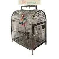 在飛比找Yahoo!奇摩拍賣優惠-鳥籠特價活動HOKAPET鳥籠外出籠便攜籠手提籠不銹鋼籠鸚鵡