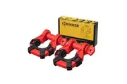 Bunker Indust Pair Bow Shackle 4.75Ton Rated 3/4 D-Ring with Isolator Red