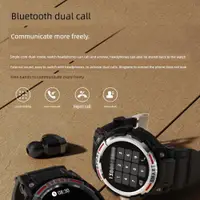 在飛比找ETMall東森購物網優惠-獨立聽歌NFC支付TWS藍牙耳機智能手表二合一運動防水通話錄