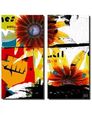 Ready2HangArt Painted Petals LXVI Wrapped Canvas Wall Art by Tristan Scott