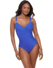 [Miraclesuit Swim] Razzle Dazzle Siren Crossover Shaping Swimsuit in Delphine