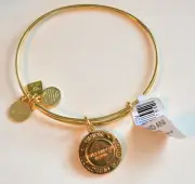 NEW NWT alex and ani bracelet - arrows of friendship gold expandable SHINY NEW