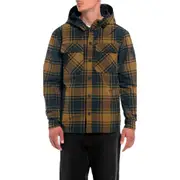 Replay Mens Casual Relaxed Fit Jacket w/ Checked Pattern Brown