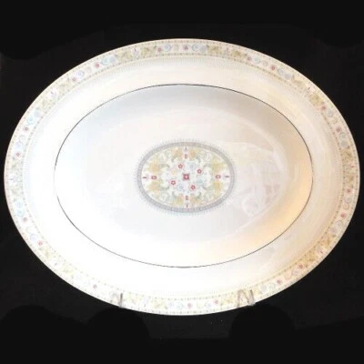 WEDGWOOD GRIFFONS #4587 Oval Platter 14.2" Bone China NEW NEVER USED England
