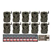 Stealth Cam Fusion X 26MP Trail Camera AT and T 10 Pack with 32GB SDCards Bundle