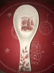 OLD TRUCK COUNTRY CHRISTMAS SPOON REST WINTER HOLIDAY SNOWY TREES MAXCERA NEW