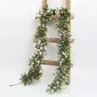 Hanging Garland Greenery Leaves Wreath Artificial Plant Vines Lifelike Greenery