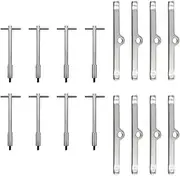 JicSuXi Valve Cover T-bar Set Multiuse with Chrome Valve Spreaders Set Chrome Alloy for Sbc 283 327 350 Bolt Sheet for Auto