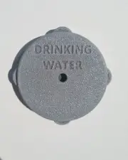 Avan Caravan Drinking Water Filler Cap - With Strap Hole. Grey ABS