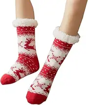 [Generic] Cute Socks Lined Wool Socks Lambs Cozy Thick Heavy Thermal Boots Socks Fuzzy Non Floor Socks For Men & Women Light Cotton Socks Men
