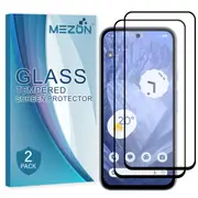 [2 Pack] Google Pixel 8a (6.1") Tempered Glass Full Coverage Crystal Clear Premium 3D Edge 9H HD Screen Protector by MEZON (Pixel 8a, HD Full)