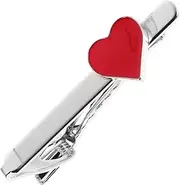 [CATIEBYE] Men's Tie Clips for Men Elegant Heart Shape Tie Bars Professional Office Accessory Set
