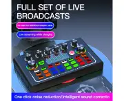 Karaoke sound card, 3-speed volume adjustment, TYPE-C charging, USB external recording mobile mixer, audio live streaming KTV sound card
