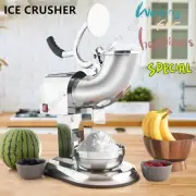 Electric Dual Blades Ice Crusher Shaver Snow Cone Maker Machine Silver 1400R/min