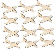 Vaguelly 15pcs DIY Wooden Airplane Model Kit Retro Unfinished Plane Toy for Kids Educational Craft Handicraft Plane Model Home Decor Present