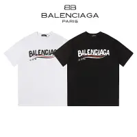 在飛比找蝦皮購物優惠-[高品質]Balenciaga 新款字母印花純棉T恤 男女美