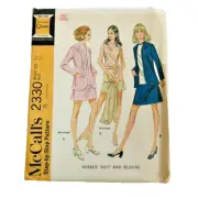 Vintage McCall's 2330 Sewing Pattern Misses Suit Blouse Skirt Jacket Uncut sz 14