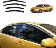OAD4X4 Weathershields Compatible with Mitsubishi 380 2005-2008, Weather Shields Window Visors Wind Deflectors Sun Rain Guard 4PCS Set
